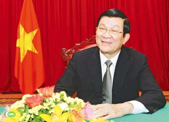 ທ່ານປະທານປະເທດເຈືອງເຕີນຊາງຕ້ອນຮັບບັນດາເອກອັກຄະລັດຖະທູດເຂົ້າຢ້ຽມອຳລາ