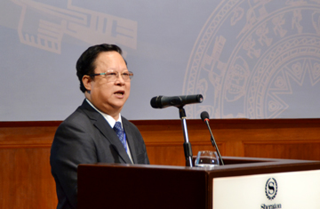 ພົບປະກັບປະຊາຄົມສາກົນເນື່ອງໃນໂອກາດຕ້ອນຮັບບຸນເຕັດປີວອກ2016