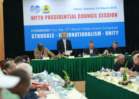 ໄຂກອງປະຊຸມສະພາປະທານສະຫະພັນກຳມະບານໂລກ