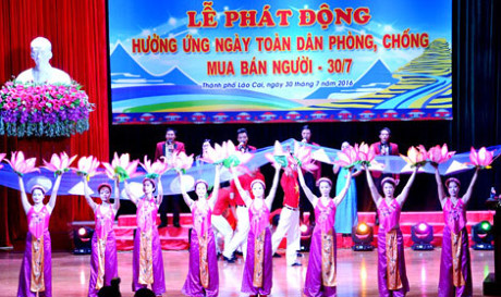 ປຸກລະດົມຕອບສະໜອງ“ວັນທົ່ວປວງຊົນປ້ອງກັນຕ້ານການຄ້າມະນຸດ”